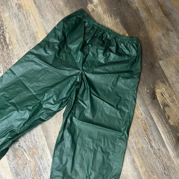 Men's Unisex Green Nylon Rain Waterproof Pants Size XL - Picture 5 of 6
